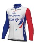 ALÉ Hosszú ujjú kerékpáros mez - GROUPAMA FDJ 2022 - kék/piros/fehér