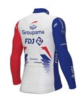 ALÉ Hosszú ujjú kerékpáros mez - GROUPAMA FDJ 2022 - kék/piros/fehér