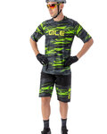 ALÉ Rövid ujjú kerékpáros mez - ROCK OFF ROAD - fekete/zöld