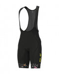 ALÉ Rövid kerékpáros nadrág kantárral - VERSILIA - fekete