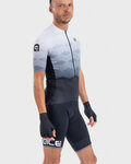 ALÉ Rövid ujjú kerékpáros mez - MAGNITUDE - fehér/fekete