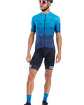 ALÉ Rövid ujjú kerékpáros mez - MAGNITUDE - világoskék/kék
