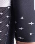 ALÉ Rövid ujjú kerékpáros mez - STARS - fekete/szürke