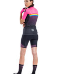 ALÉ Rövid ujjú kerékpáros mez - BRIDGE LADY - rózsaszín