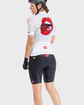 ALÉ Rövid kerékpáros mez rövidnadrággal - SMILE LADY - piros/fehér