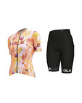 ALÉ Rövid kerékpáros mez rövidnadrággal - PR-R AMAZZONIA LADY - fehér/narancssárga/piros/fekete/bordó