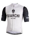 BIANCHI MILANO Rövid ujjú kerékpáros mez - PEDASO - fekete/fehér