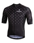 BIANCHI MILANO Rövid ujjú kerékpáros mez - SAVIGNANO - fekete