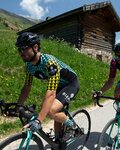 BIANCHI MILANO Rövid ujjú kerékpáros mez - MASSARI - sárga/világoskék