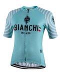 BIANCHI MILANO Rövid ujjú kerékpáros mez - ALTANA LADY - világoskék