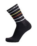 BIANCHI MILANO Klasszikus kerékpáros zokni - MAIORI - fekete/színes