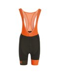 Rövid kerékpáros nadrág kantárral - LEGEND LADY - fekete/narancssárga