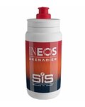 ELITE Kerékpáros palack vízre - FLY INEOS GRENADIERS 550ml - narancssárga/fehér/piros