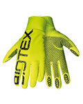 BIOTEX Kerékpáros kesztyű hosszú ujjal - THERMAL TOUCH GEL - sárga/fekete