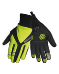 BIOTEX Kerékpáros kesztyű hosszú ujjal - ARTIC GEL - fekete/sárga