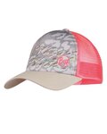 BUFF Kerékpáros sapka - TRUCKER OZIRA KIDS - szürke/rózsaszín