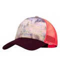 BUFF Kerékpáros sapka - TRUCKER DERAMA - bordó/narancssárga
