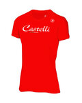 CASTELLI Rövid ujjú kerékpáros póló - CLASSIC W - piros