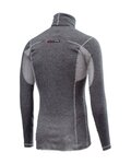 CASTELLI Hosszú ujjú kerékpáros póló - FLANDERS WARM NECK - szürke