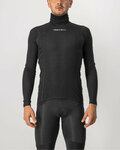 CASTELLI Hosszú ujjú kerékpáros póló - FLANDERS WARM NECK - fekete