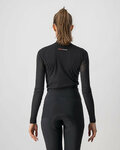 CASTELLI Hosszú ujjú kerékpáros póló - FLANDERS 2 WARM LADY - fekete