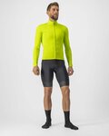 CASTELLI Hosszú ujjú kerékpáros mez - PRO THERMAL - sárga