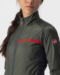 CASTELLI Kerékpáros szélálló dzseki - SQUADRA STRECH LADY - zöld