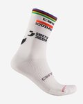 CASTELLI Klasszikus kerékpáros zokni - SOUDAL QUICK-STEP 23 - fehér