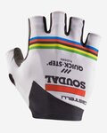 CASTELLI Kerékpáros kesztyű rövid ujjal - SOUDAL QUICK-STEP 23 - fehér