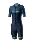 CASTELLI Kerékpáros overall - SANREMO 4 SPEED - kék