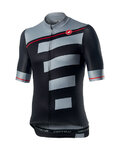 CASTELLI Rövid ujjú kerékpáros mez - TROFEO - szürke/kék