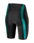 CASTELLI Rövid kerékpáros nadrág kantár nélkül - VELOCISSIMA 2 LADY - türkiz/fekete