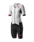 CASTELLI Kerékpáros overall - FREE SANREMO 2 - fehér/fekete