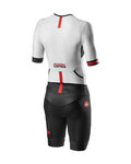 CASTELLI Kerékpáros overall - FREE SANREMO 2 - fehér/fekete