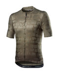 CASTELLI Rövid ujjú kerékpáros mez - PAVE' - barna