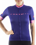 CASTELLI Rövid ujjú kerékpáros mez - GRADIENT LADY - rózsaszín/lila