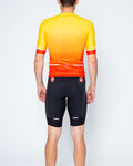 CASTELLI Rövid kerékpáros mez rövidnadrággal - AERO RACE - sárga/fekete