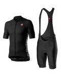 CASTELLI Rövid kerékpáros mez rövidnadrággal - ENTRATA II - fekete