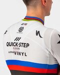 CASTELLI Rövid ujjú kerékpáros mez - QUICK-STEP 2022 COMPETIZIONE - szivárványos/fehér