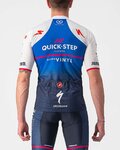 CASTELLI Rövid ujjú kerékpáros mez - QUICK-STEP 2022 COMPETIZIONE - kék/fehér