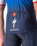 CASTELLI Rövid ujjú kerékpáros mez - QUICK-STEP 2022 COMPETIZIONE - kék/fehér