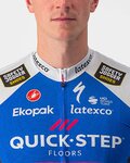 CASTELLI Rövid ujjú kerékpáros mez - QUICK-STEP 2022 COMPETIZIONE - kék/fehér