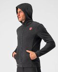 CASTELLI póló - MILANO FZ FLEECE - fekete