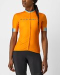 CASTELLI Rövid ujjú kerékpáros mez - GRADIENT LADY - narancssárga
