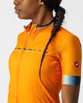 CASTELLI Rövid ujjú kerékpáros mez - GRADIENT LADY - narancssárga