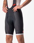 CASTELLI Rövid kerékpáros nadrág kantárral - COMPETIZIONE KIT - fekete/ezüst