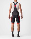 CASTELLI Rövid kerékpáros nadrág kantárral - COMPETIZIONE KIT - fekete/piros