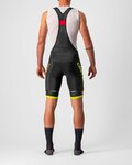 CASTELLI Rövid kerékpáros nadrág kantárral - COMPETIZIONE KIT - sárga/fekete