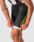 CASTELLI Rövid kerékpáros nadrág kantárral - COMPETIZIONE KIT - sárga/fekete