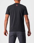 CASTELLI Rövid ujjú kerékpáros póló - MAURIZIO TEE - fekete/szürke